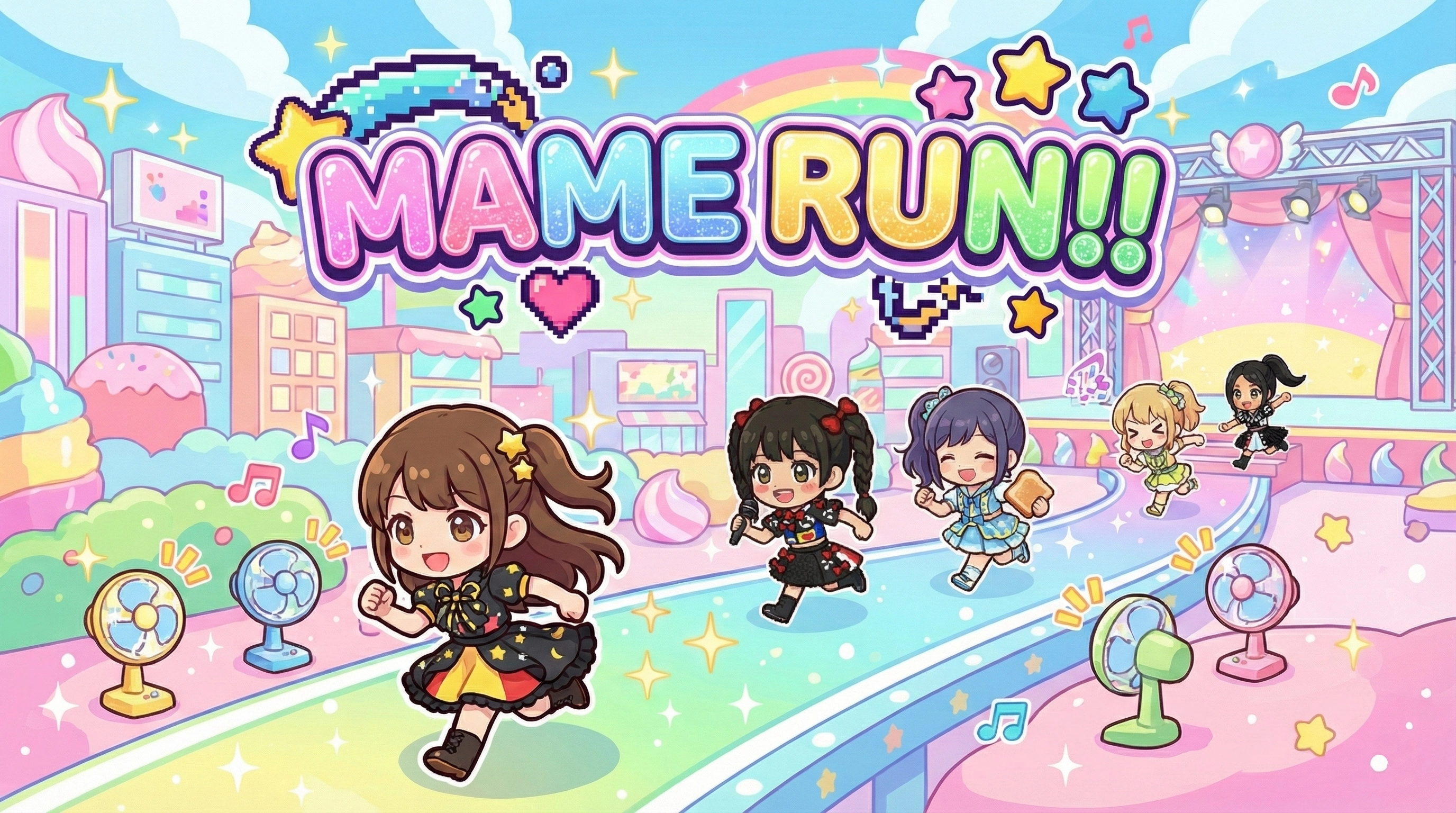 2D web mini game MAME RUN main image